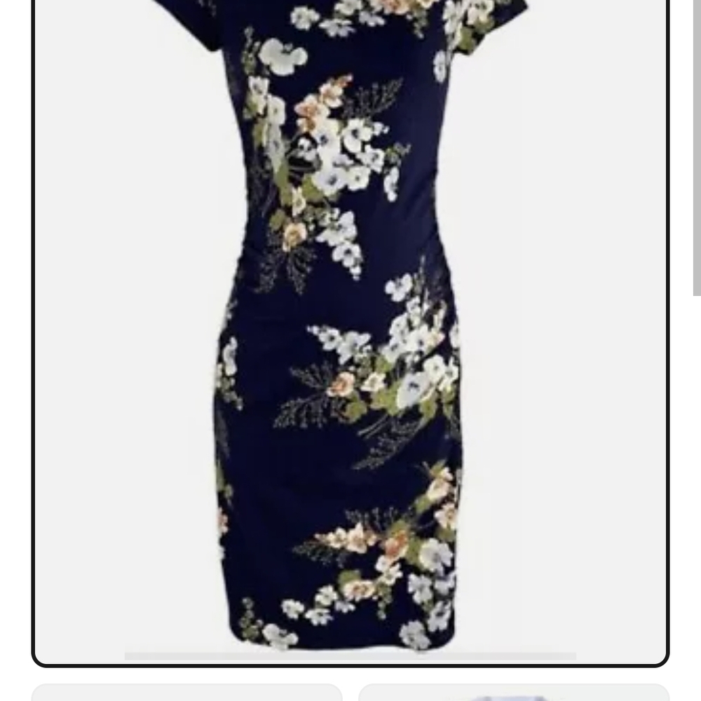 (Lots Of 2) Blue and White Sheath  Maternity Bodycon Dress